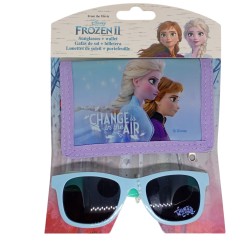 Set Regalo Frozen 2 Elsa e Anna - Occhiali da Sole UV400 e Portafoglio