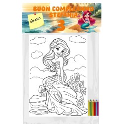 Kit Colorare La Sirenetta Personalizzato – Regalini Fine Festa con Nome e Età