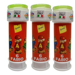 Bolle di Sapone Alvin Superstar Personalizzate – Regalini Fine Festa Nome e Età