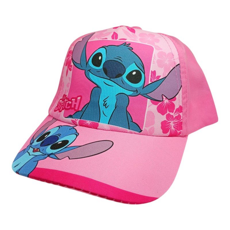 Cappellino con Visiera Stitch Disney per Bambina – Rosa Tropicale