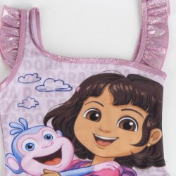 Costume Mare Dora l'Esploratrice Intero con Volant – Rosa Glitter – 5 Anni
