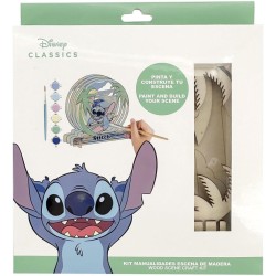 Kit Creativo Stitch Disney: Statuine in Legno Naturale da Dipingere e Personalizzare