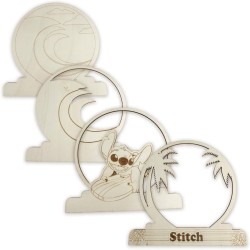 Kit Creativo Stitch Disney: Statuine in Legno Naturale da Dipingere e Personalizzare