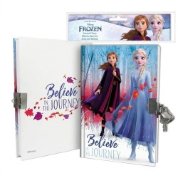 Diario Segreto Frozen Disney Anna Elsa con Lucchetto e Chiavi 22x15 cm