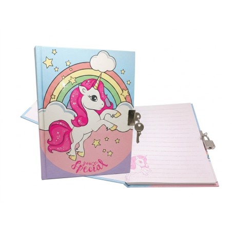 Diario Segreto Unicorno "You're Special" – Set con Lucchetto e Chiavi – 18x13 cm