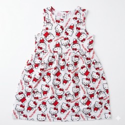 Vestito Estivo Hello Kitty – Abito Smanicato in Cotone – 128 cm