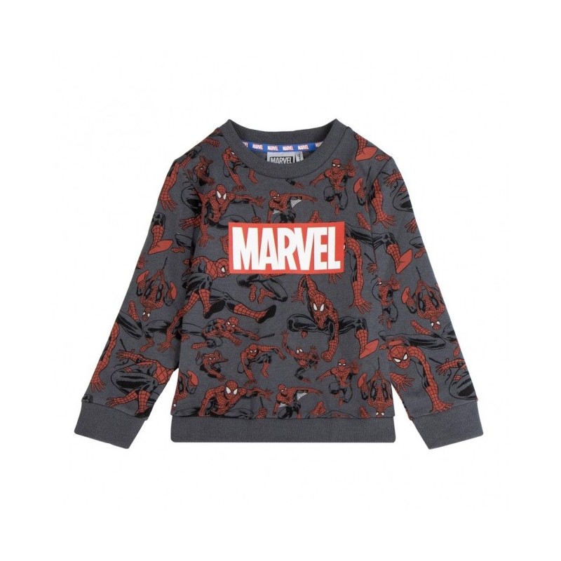 Felpa Bambino Spiderman Marvel – Grigio Antracite – Taglia 5 Anni (110 cm)