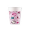 Bicchieri di Carta Hello Kitty con Pois – 200 ml – Confezione da 8 Pezzi