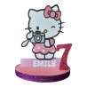 Kit Festa Hello Kitty Essential – Sagoma Centrotavola 3D Personalizzata 12 Bolle di Sapone