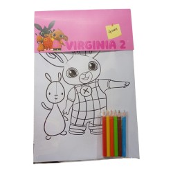 Kit Colorare Bing & Friends Personalizzato – Regalini Fine Festa con Nome e Età – Gadget Compleanno