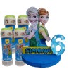 Kit Festa Frozen Essential – Centrotavola 3D Personalizzato + 12 Bolle di Sapone