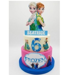 Kit Festa Frozen FULL – Torta 70cm, Coordinato e Bolle Personalizzate