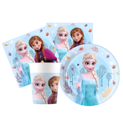 Kit Festa Frozen FULL – Torta 70cm, Coordinato e Bolle Personalizzate