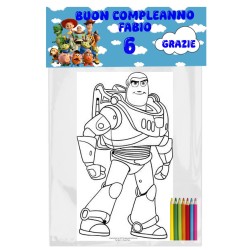 Kit Colorare Toy Story Personalizzato – Regalini Fine Festa con Nome e Età
