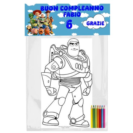 Kit Colorare Toy Story Personalizzato – Regalini Fine Festa con Nome e Età