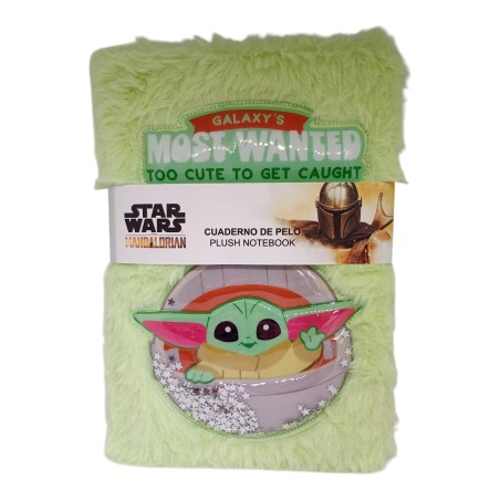 Quaderno Peluche Star Wars Grogu – Taccuino Morbido 3D Verde – The Mandalorian