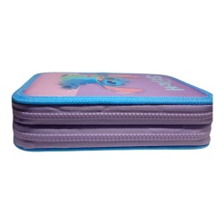 Astuccio 2 Zip Disney Stitch Completo – Astuccio Scuola Attrezzato con Pennarelli Giotto e Cancelleria