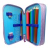 Astuccio 2 Zip Disney Stitch Completo – Astuccio Scuola Attrezzato con Pennarelli Giotto e Cancelleria