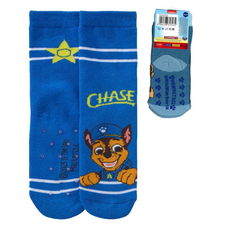 Calzini Antiscivolo Paw Patrol Chase per Bambino – Misura 27/30 | Calze in Cotone