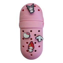Astuccio in Silicone Rosa a Forma di Scarpa con Charm – Portapenne cm 18x8
