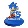 Centro Tavola Sonic Personalizzato in Polistirolo 3D – Decorazione Compleanno con Nome ed Età