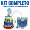 Kit Festa Sonic Essential – Torta Scenografica 3D Personalizzata + 12 Bolle di Sapone