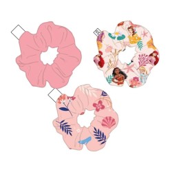 Set 3 Scrunchies Disney Princess – Elastici Capelli Morbidi e Antiscivolo – Prodotto Ufficiale