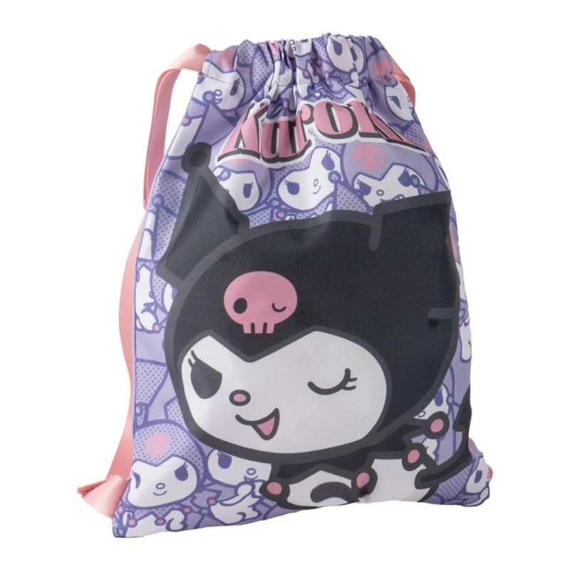 Sacca Zainetto Kuromi Hello Kitty & Friends – Zaino a Sacco 33x27 cm per Scuola e Tempo Libero