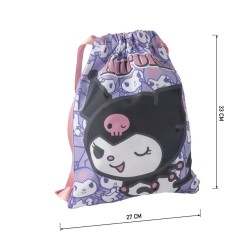 Sacca Zainetto Kuromi Hello Kitty & Friends – Zaino a Sacco 33x27 cm per Scuola e Tempo Libero