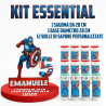 Kit Festa Capitan America Essential – Centrotavola 3D Personalizzato + 12 Bolle di Sapone – Set Compleanno Completo