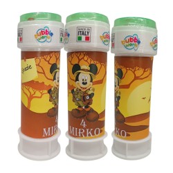 Bolle di Sapone Topolino Safari Personalizzate – Gadget Fine Festa Mickey Mouse