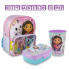Kit Asilo Gabby's Dollhouse 3 Pezzi – Set Scuola con Zaino 30 cm, Portapranzo e Bicchiere 260 ml