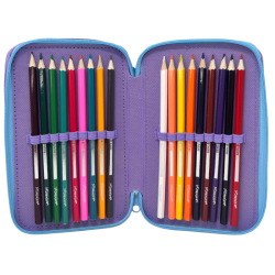 Kit Scuola Asilo Gabby's Dollhouse 4 Pezzi – Set Completo con Zaino 30cm, Astuccio 3 Zip Completo Giotto, Lunch Box e Bicchiere