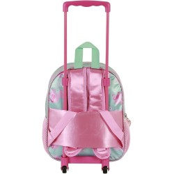 Zaino Trolley Asilo Barbie 3D con Ruote – Zainetto Piccolo Rosa 34 cm Scuola Materna e Viaggio