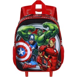 Avengers Zainetto Trolley 3D con Ruote Piccolo – Zaino Scuola Materna e Viaggio Bambino 26x34 cm