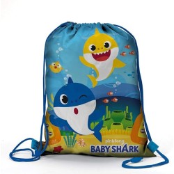 Sacca Zainetto Baby Shark per Bambini – Sacca Coulisse Porta Scarpe e Cambio per Asilo, Palestra e Tempo Libero