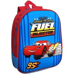 Kit Asilo Disney Cars Saetta McQueen – Set Scuola 6 Pezzi con Zaino 3D, Piatti, Posate, Tovaglietta e Bicchiere con Cannuccia