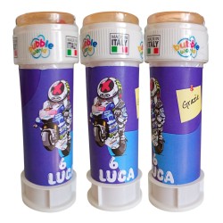 Bolle di Sapone Moto GP Personalizzate con Nome e Età – Regalini Fine Festa Compleanno Motociclismo 60 ml