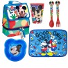 Set Pappa Asilo Topolino Disney – 5 Pezzi: Borsa Termica, Piattino, Bicchiere, Posate e Tovaglietta