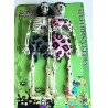 Coppia Scheletri Appendibili Figurine Decorazioni di Halloween cm 11 Uomo Donna