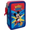 Set Scuola Topolino Disney Premium: Zaino Trolley, Astuccio 3 Zip (43 pz) e Borraccia Alluminio