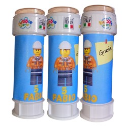 Bolle di Sapone Lego Personalizzate – Regalini Fine Festa con Labirinto Integrato (60 ml)