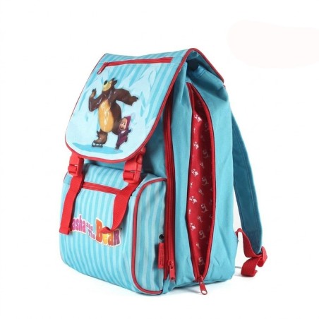 Zaino Scuola Estensibile Masha e Orso – Leggero, Colorato e Resistente 38 cm