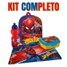 Kit Scuola Spiderman 4 Pezzi – Zainetto, Borraccia, Portapranzo e Tovaglietta