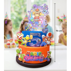 Torta Compleanno Scenografica Mario Galaxy in Polistirolo – 70 cm – Personalizzabile
