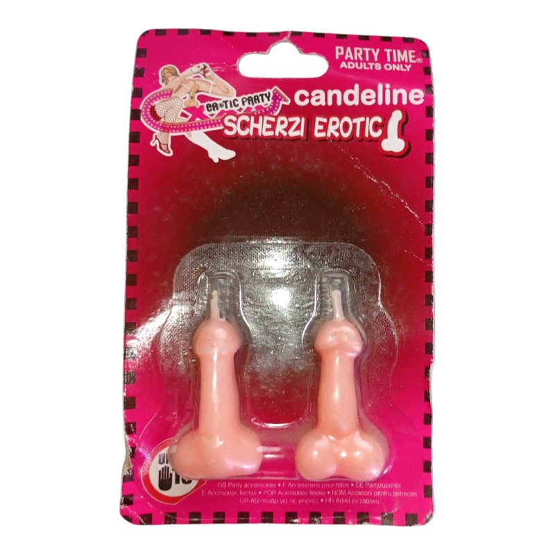 Candeline "Erotic Party" – Set 2 Pezzi per Addio al Nubilato e Feste Goliardiche cm 4