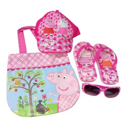 Kit Mare Peppa Pig 4-in-1: Infradito, Cappellino, Occhiali UV e Borsetta