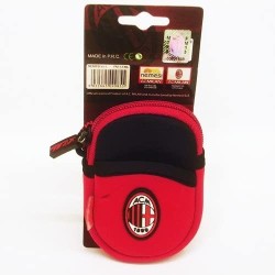 Portachiave Porta Telecomando con Chiusura Zip AC Milan Prodotto Ufficiale Idea Regalo Uomo Auto Moto