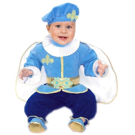 “Costume Principe Neonato Elegante – Completo Tutina, Mantello e Cappellino per Bambini 3-18 Mesi”