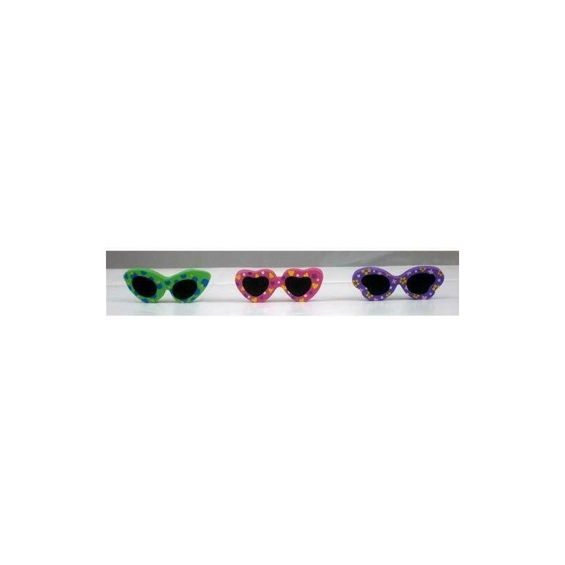 Set 3 Gomme a Forma di Occhiali da Sole 2x5 cm – Idee Originali per Regalini di Fine Festa